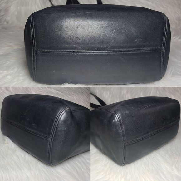 COACH|Vintage Waverly Black Leather Shoulder Tote Bag - Picture 5 of 9